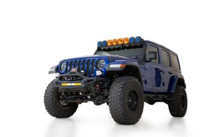 Jeep JT Front Bumper - Addictive Desert Designs - Rock Fighter - Hammer Black with Satin Black panels - `18-`27